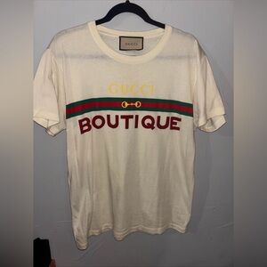 Gucci White Boutique Graphic Tee